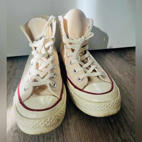 Converse Chuck 70 Canvas Parchment/Garnet/Egret High-Top Sneakers - Picture 1 of 7